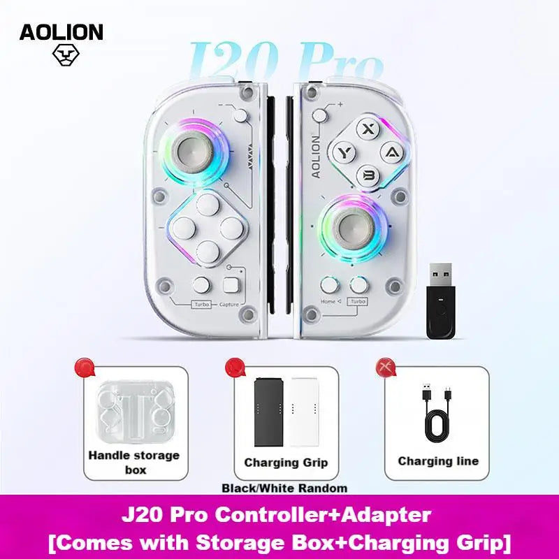 AOLION J20 Hall Joycon Gamepad for Nintendo Switch2/Switch OLED/Switch NFC HD shake Liteleft and right split game controller