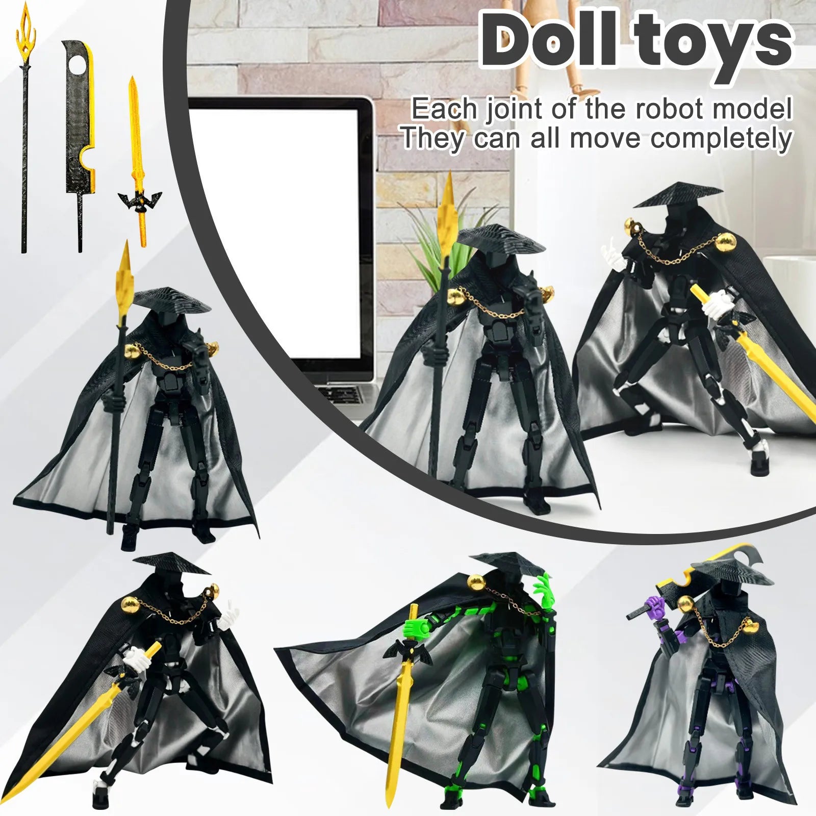 New Death/Swordsman Titan 13 Action Figures T13 Multi-Jointed Movable Lucky 13 Action Figure Nova 13 Action Figure Dummy Gift