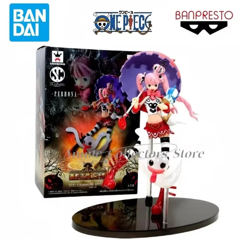 Brand New Genuine Bandai One Piece Anime Action Figures for Kids Banpresto Collectible Model Desktop Ornaments Perona Toys Gift