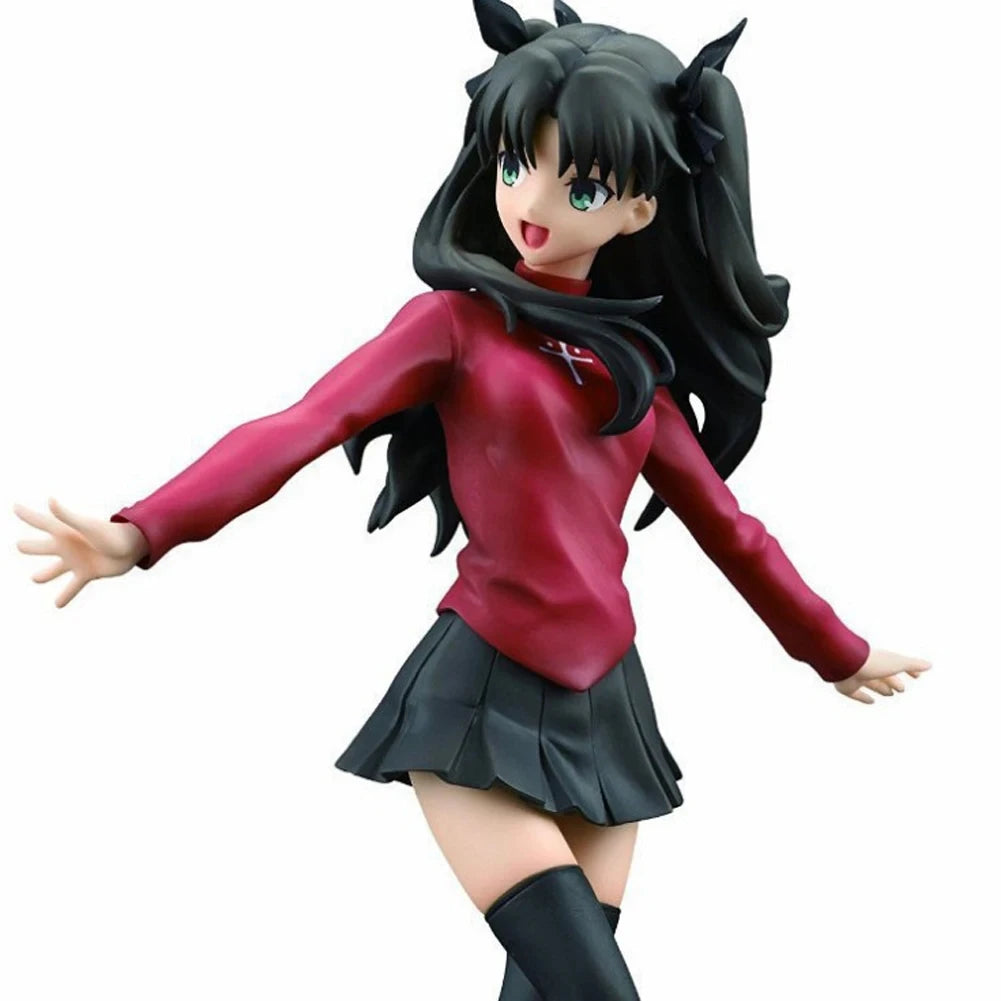 Anime FATE STAY NIGHT Tohsaka Rin FGO Station Modell Spielzeugsammlung 21CM Actionfigur bemalte Figur Rin Puppe PVC Kindergeschenke