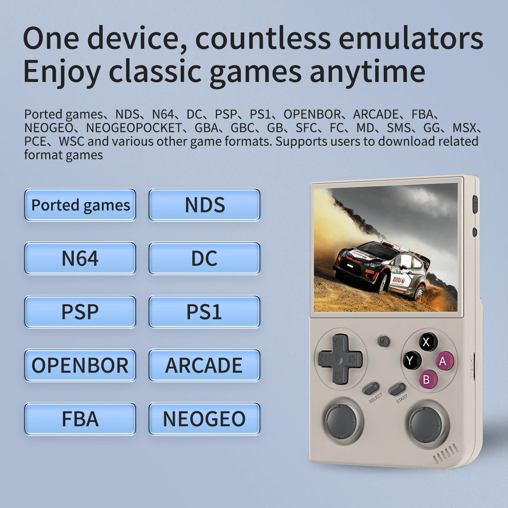 BATLEXP G350 Handheld Game Console 3.5'' IPS Screen Dual Joystick Vibration Motor Retro Portable Video Game Player Linux System