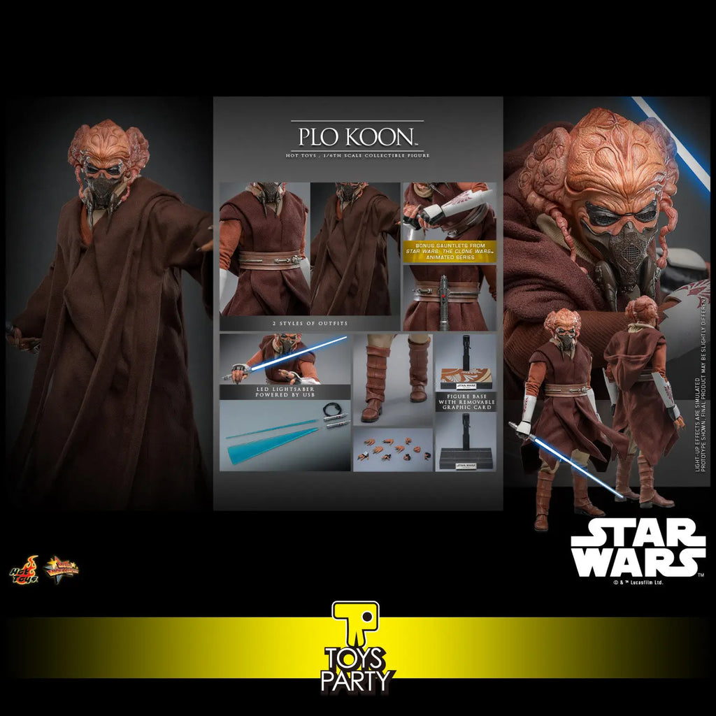 Hot Toys Ht Mms785 1/6 Action Figure Star Wars Clone Wars Plo Koon Collectible Scale Figure For Adult Collection Display