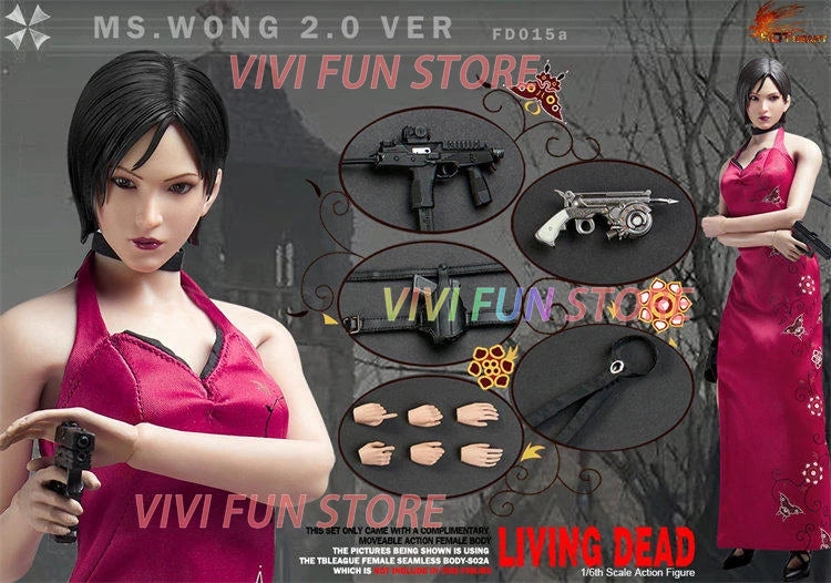 In Stock Hot Heart FD015 Ada Wong Ms.Wong 2.0 Movable Model Toys 1/6TH SCALE COLLECTIBLE FIGURE Accessory part LIVING DEAD