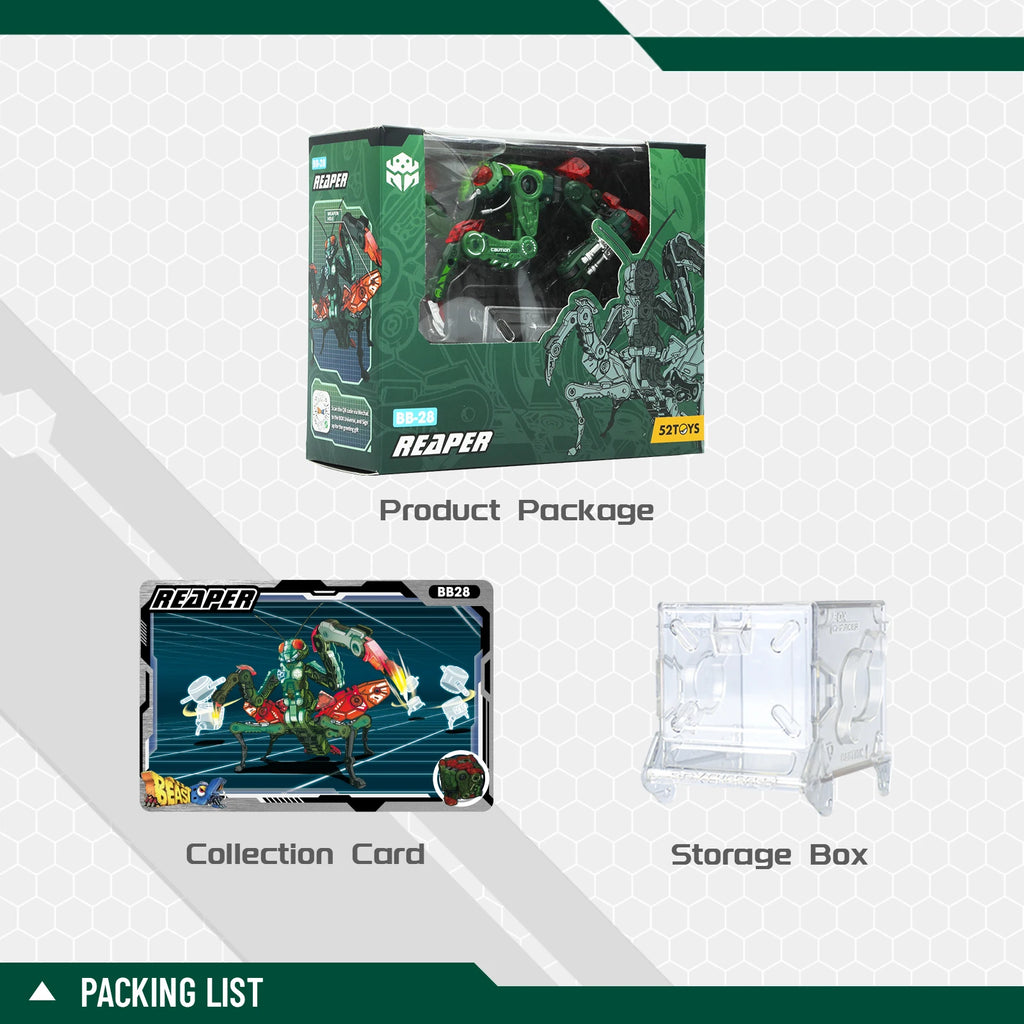 52TOYS BeastBox Reaper Deformation Toys Action Figures, Mantis Converting Toys Deformable Original Collectible Gift