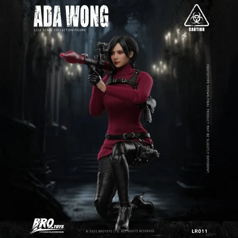 Brotoys 1/12 Resident Evil Scale Female Spy Ada Wong Lr011 Action Figure Movable Collectible Model Toys Gift Accessories
