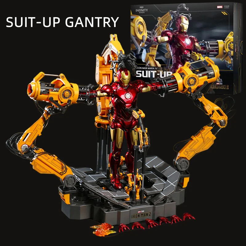 Original Avengers ZD Toy Light version Iron Man Mark3 MK6 Action Figure MK1-7 LED MK85 Suit-up Gantry Adult Collectible toys