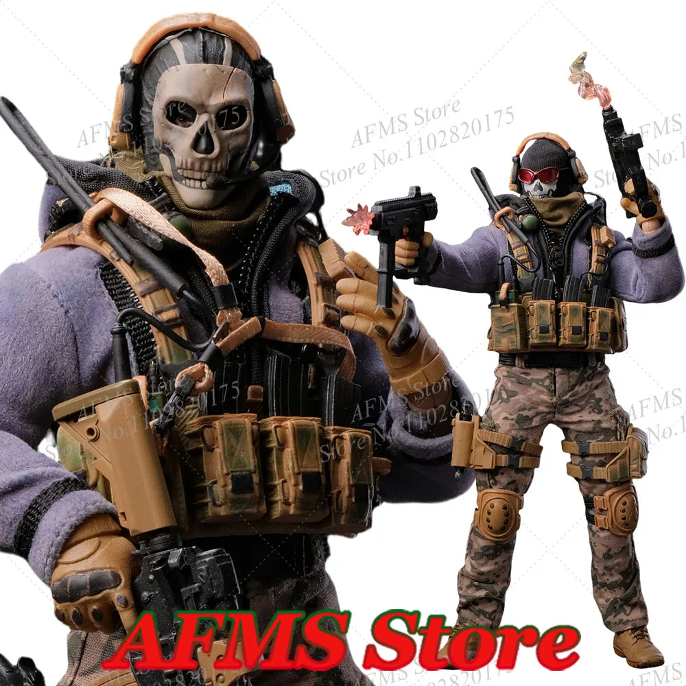 CY7 TOYS 1/12 Scale Collectible Figure Ghost Mini Military War Collection Dolls Full Set 6Inch Male Soldier Action Figure Model