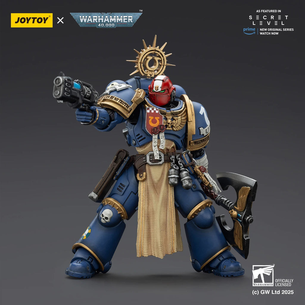 JOYTOY Warhammer 40K 1/18 Scale Ultramarines Titus Metaurus Levantus Torvald Figurine Model Movable Joint Collection Toys