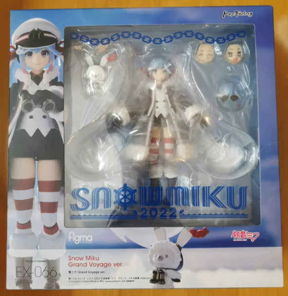 In Stock Original GSC 1800 Miku Snow Miku 2022 Grand Voyage Action Figures Hand Models Toys Gifts