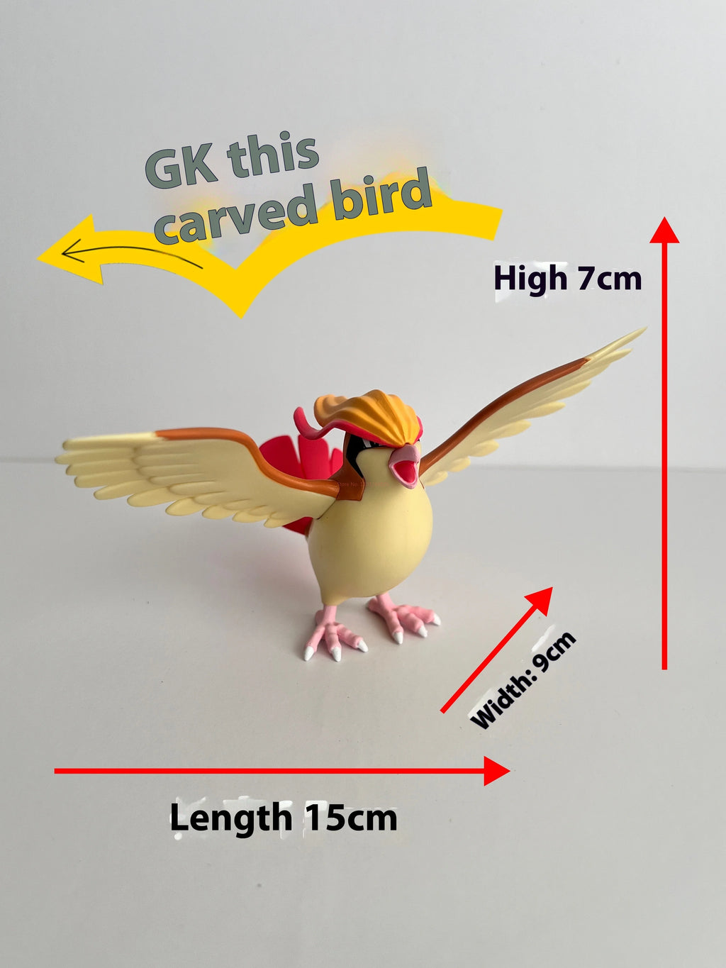 【New】In Stock Bkm Pet Spirit Big Bird Tide Play Doll Animation Peripheral Bird Hand Model Anime Decoration Anime Figure Fan Gift