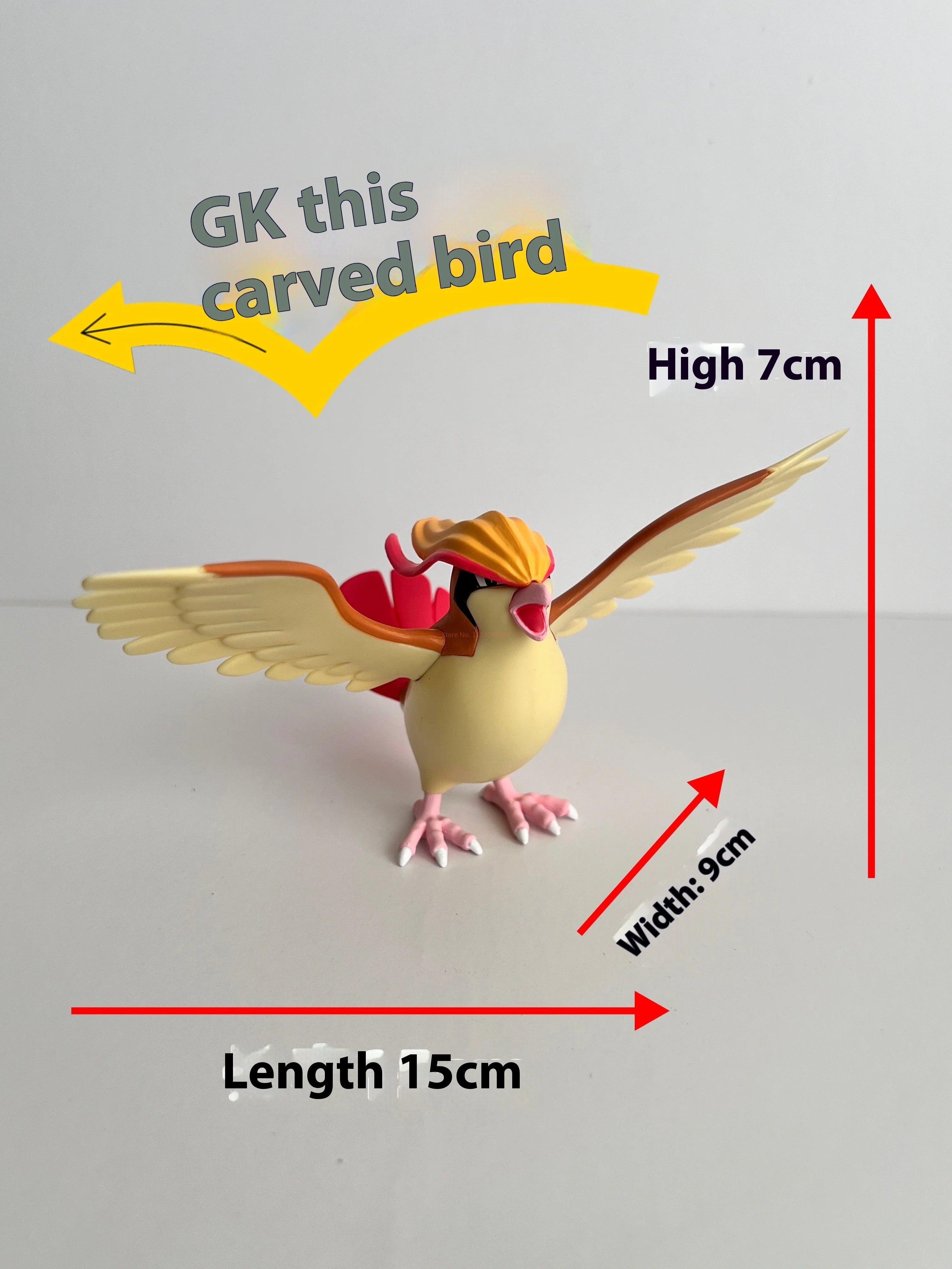 【New】In Stock Bkm Pet Spirit Big Bird Tide Play Doll Animation Peripheral Bird Hand Model Anime Decoration Anime Figure Fan Gift