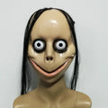 Female Ghost Mask Roleplay MO Mask Masks New Halloween Horror with Long Hair MO MO Mask Funny Mask V-shaped Mouth Mask with Hair