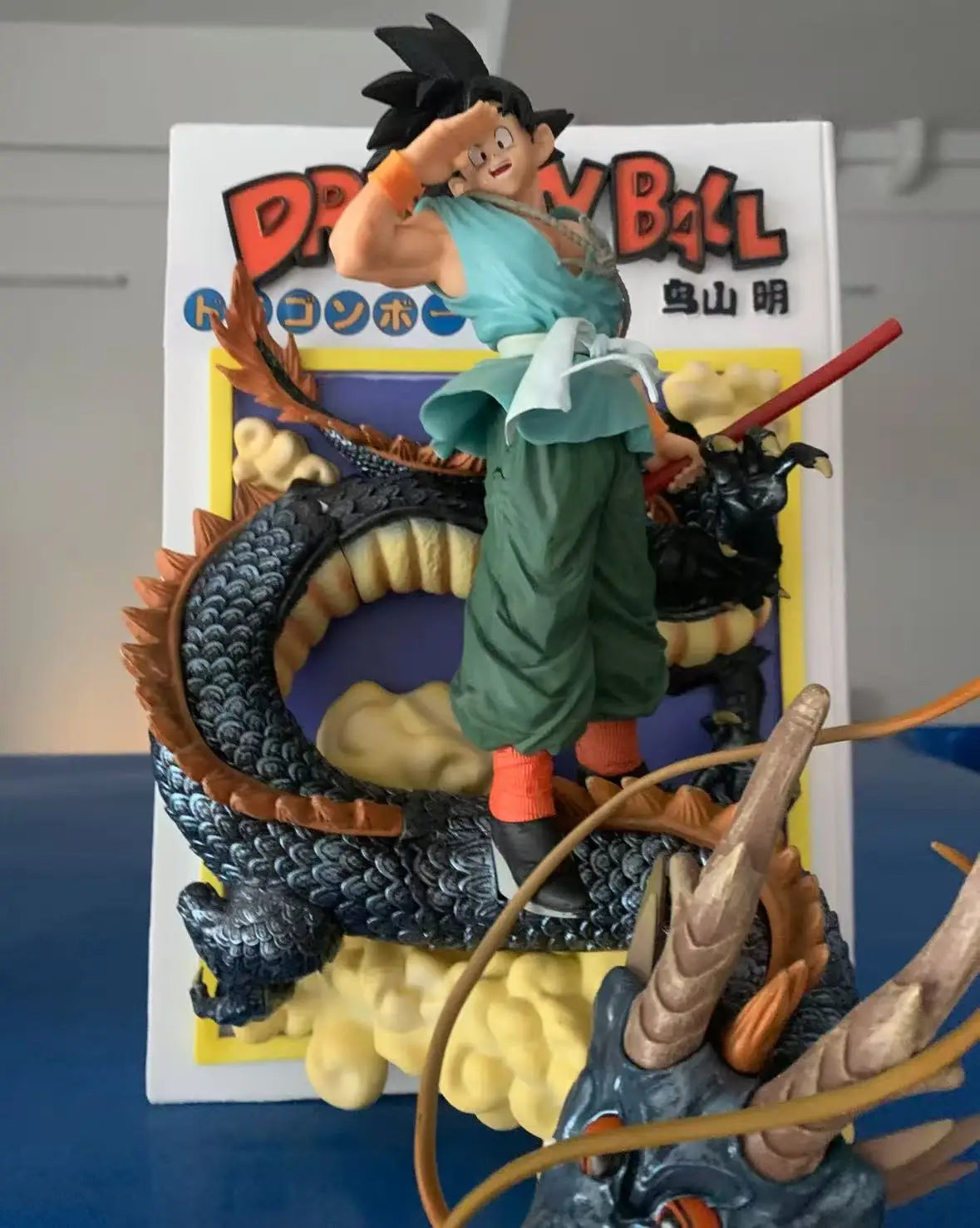Amime Dragon Ball Z Gk 3D Comic Books Son Goku Riding Shenron Figurine PVC Action Figure Model Statue Collection Toy Gift
