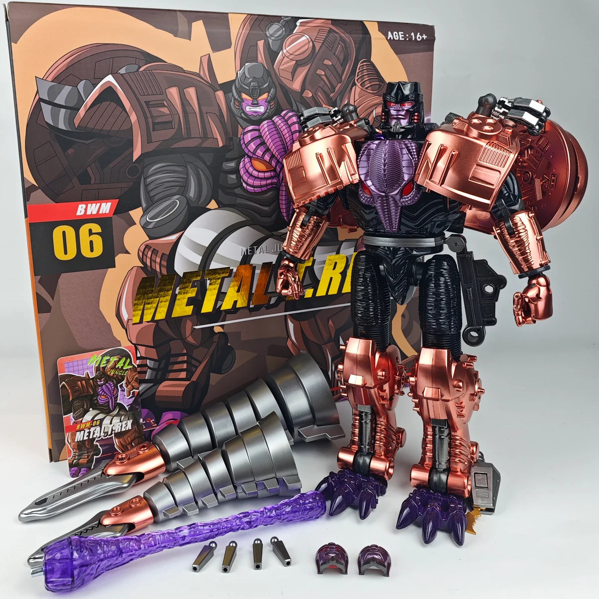 TransArt Toys Transformation Beast Wars TA BWM-06 BWM06 Metal T-Rex MP Scale Action Figures Toy Collection