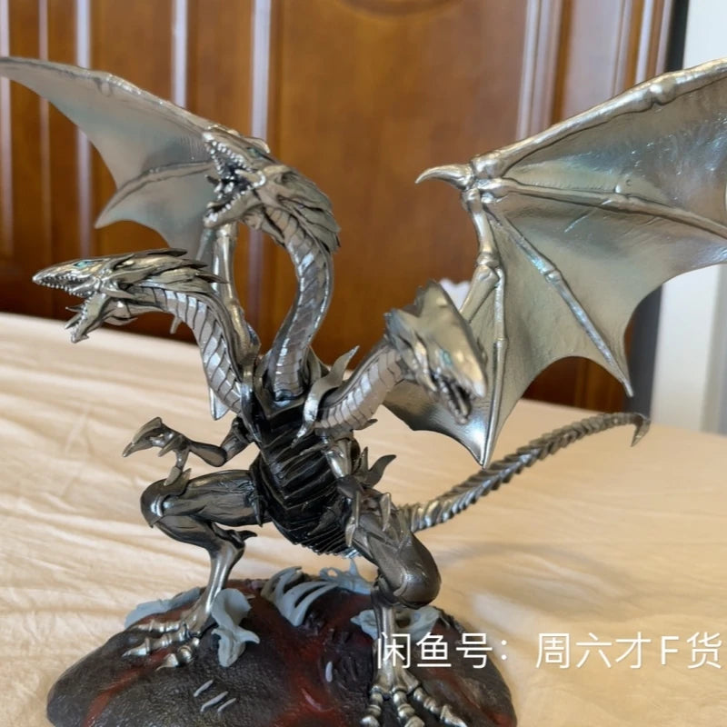 25CM Yu-Gi-Oh Figure Blue-Eyes White Dragon Figure With Light Pvc Statue Model High Quality Collection Room Decoration Toys Gift