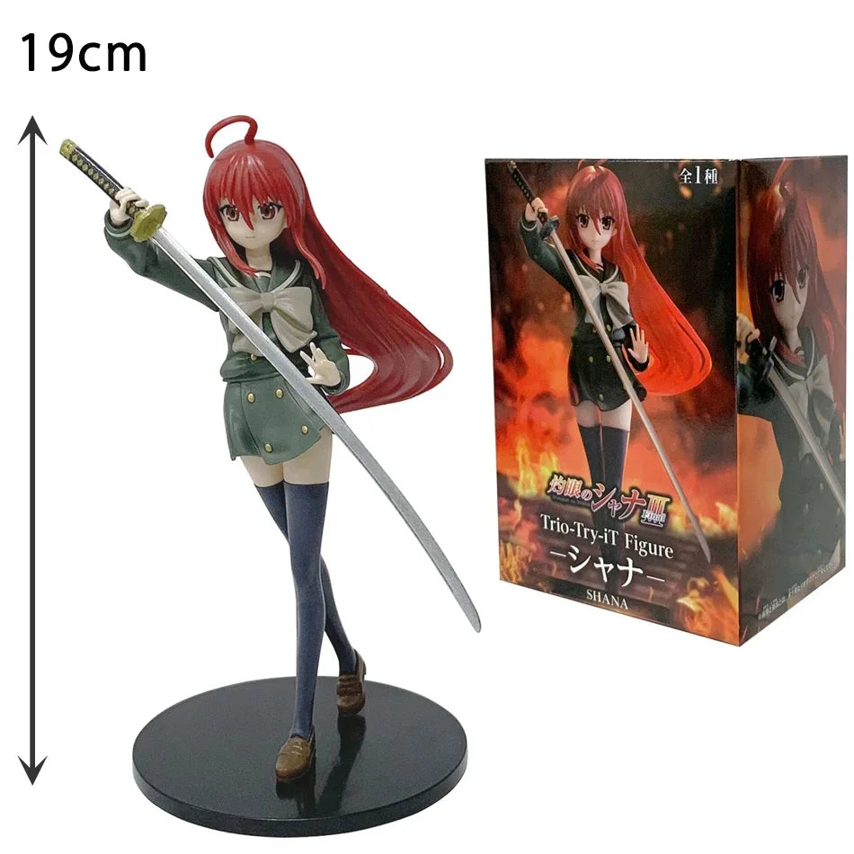 FuRyu Shakugan No Shana Shana Anime Action Figure Set 19CM PVC Collectible Model Toy Trio-Try-iT