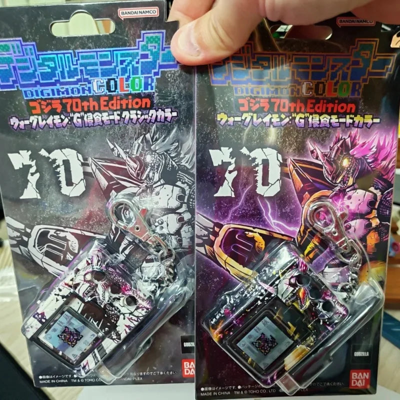 Genuine Bandai Digital Monster V-Pet Digimon Color Digivice G 70th Anniversary War Greymon Figure Model Anime Christmas Gift Toy