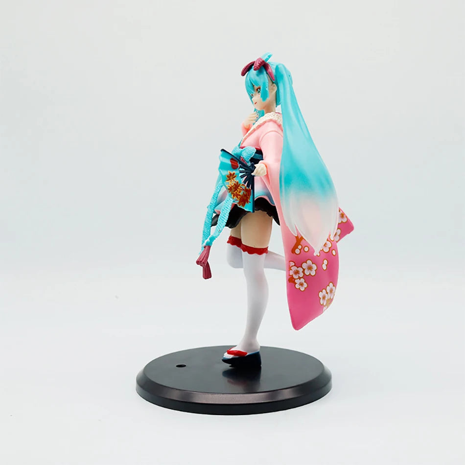 20cm Hatsune Miku Anime Action Figural New Tokyo Kimono PVC Decor Anime Action Figure Model Toy Doll Collectibles Christmas Gift