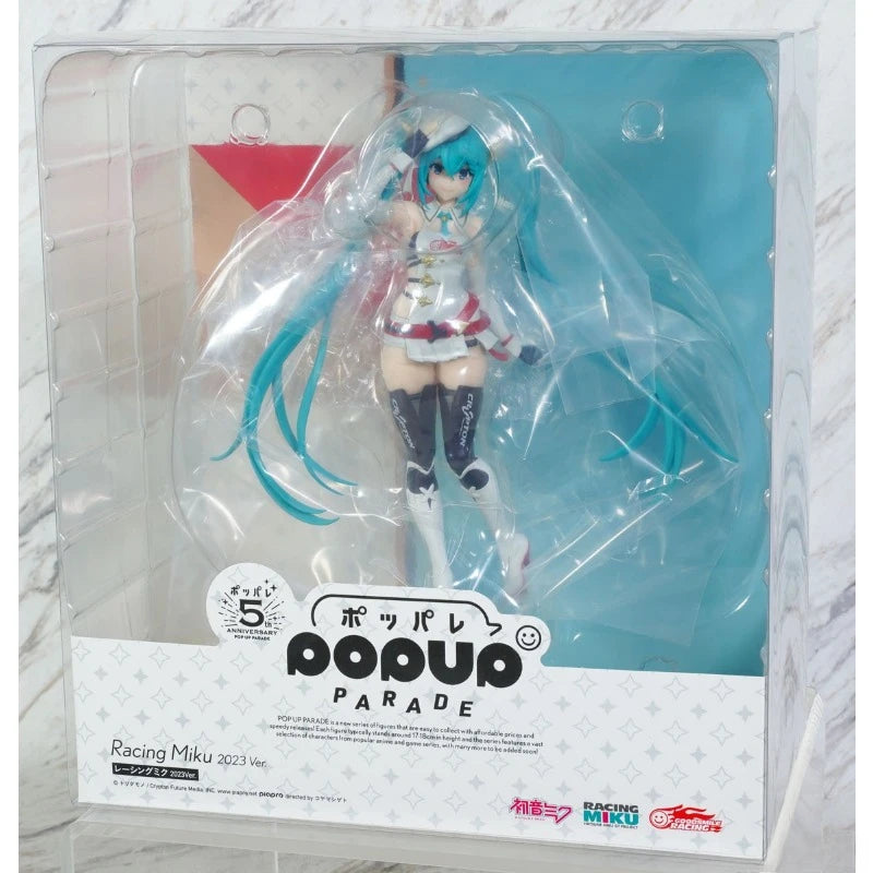 GSC Original Genuine Good Smile Racing Hatsune Miku Pop Up Parade Racing 2023 Ver 17cm Anime Collections Model Toy Figures Gifts