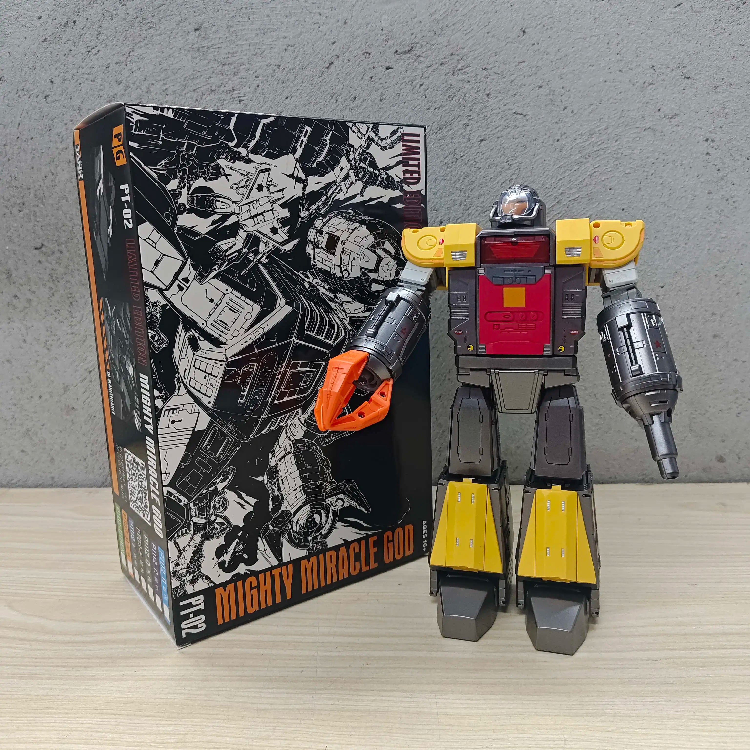 PANGU Transformation PT02 PT02M MIGHTY MIRACLE God Scale Down 26cm Defensive Fortress Base Action Figure Omega Supreme OS01