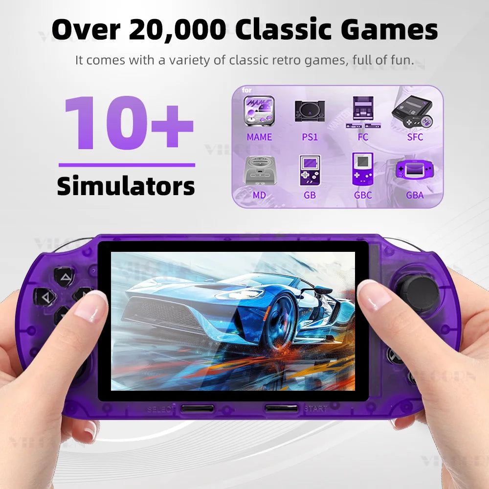 SF3000HD Retro Handheld Game Console 4.5 inch Pocket Video Game Player [with HD Cable] Support TV Output Arcade Game Console