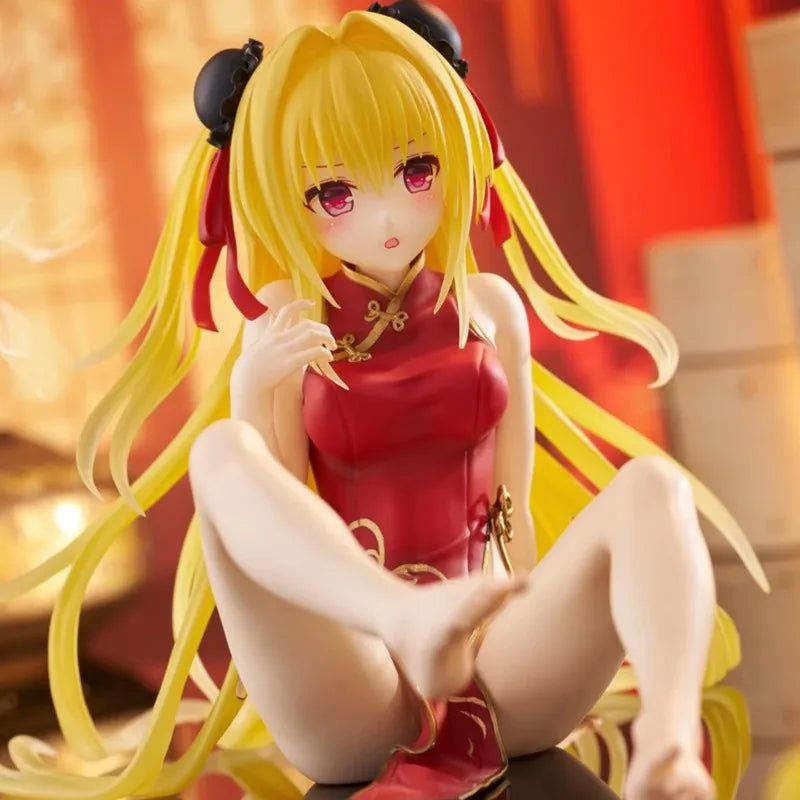 In Stock Original TAITO Desktop Cute To LOVEru Darkness Konjiki No Yami Chinese Dress Ver. Action Figure Model Decoration Gift