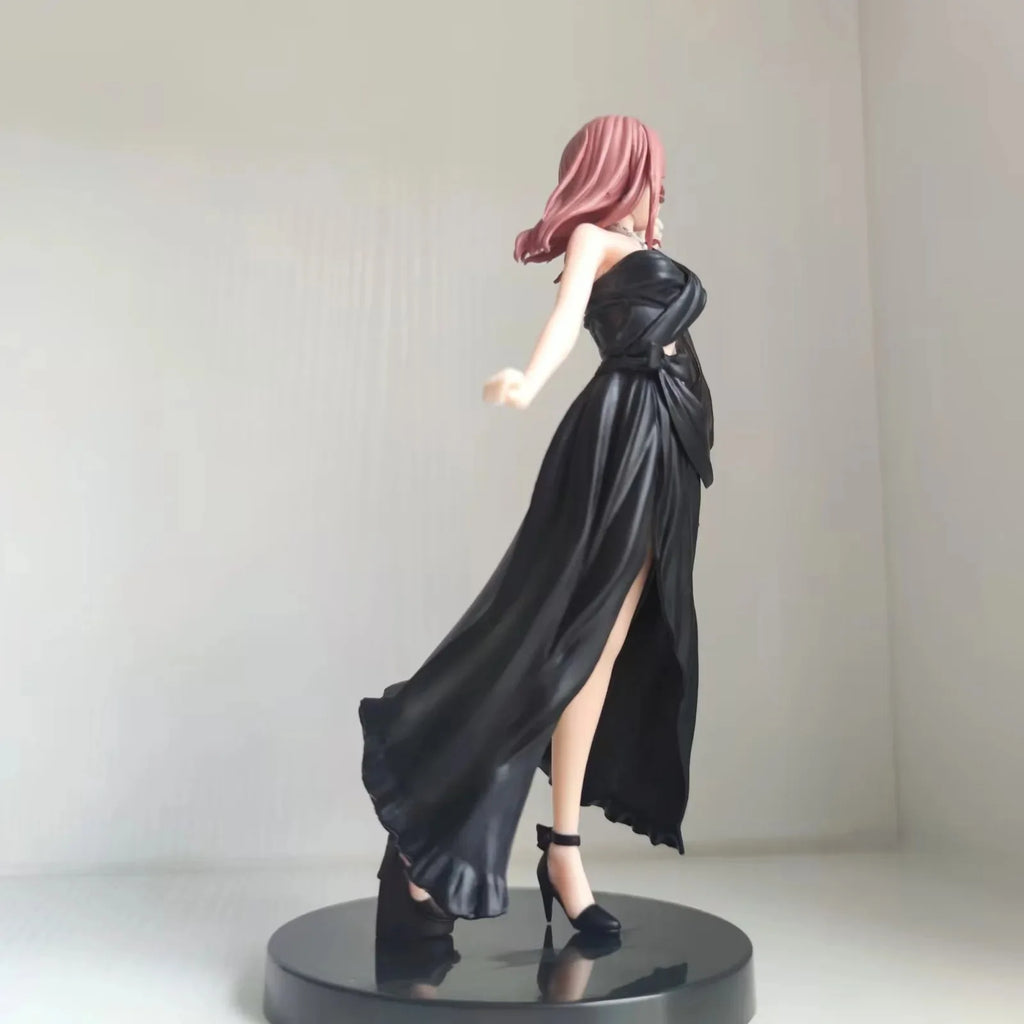 19CM Anime The Quintessential Quintuplets Figure Nakano Miku Nino Ichika Itsuki Black Evening DressStanding Static Toys PVC