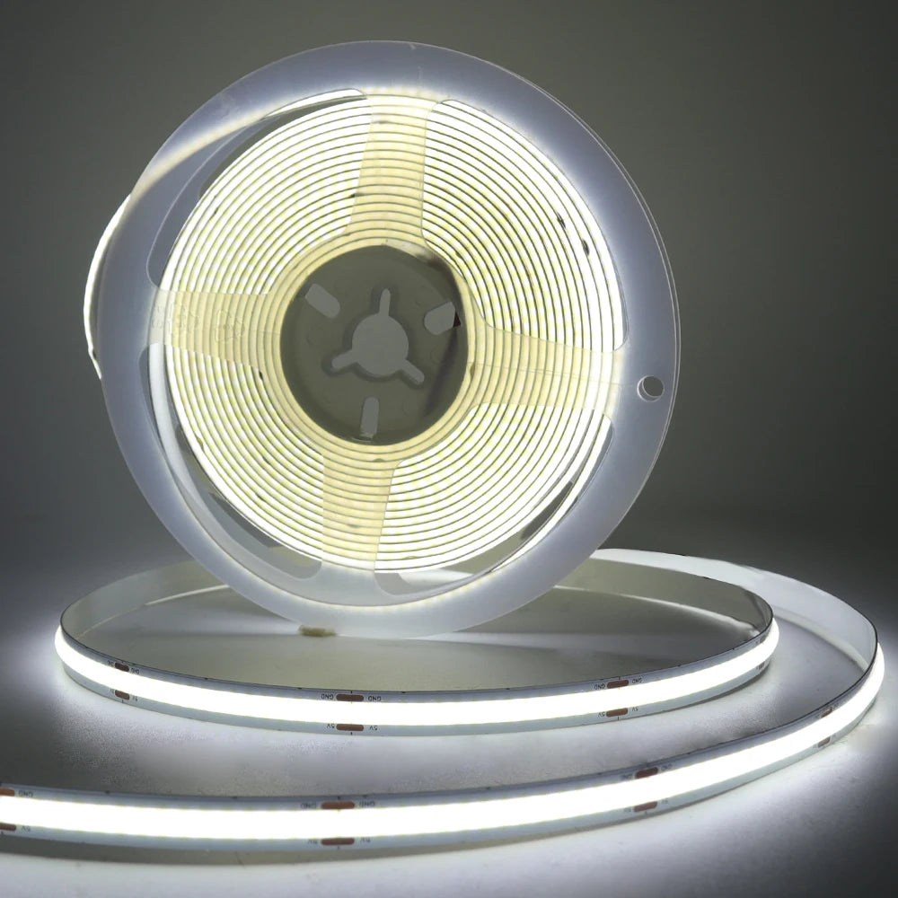 8MM COB Led Strip 5V with Motion Sensor Battery Powered 320LEDs/M USB Induction Night Light Warm White Red Ice Blue Green Yellow