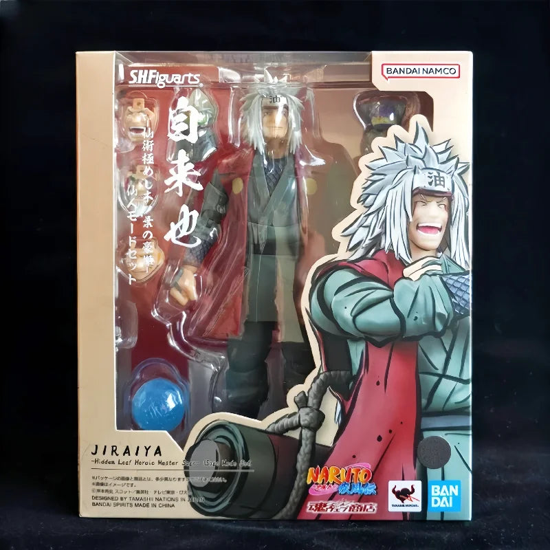 Bandai S.H.Figuarts Jiraiya Naruto Shippuden Action Figure Anime Merch Collection Decoration Goods Movable PVC Model Toys Gift