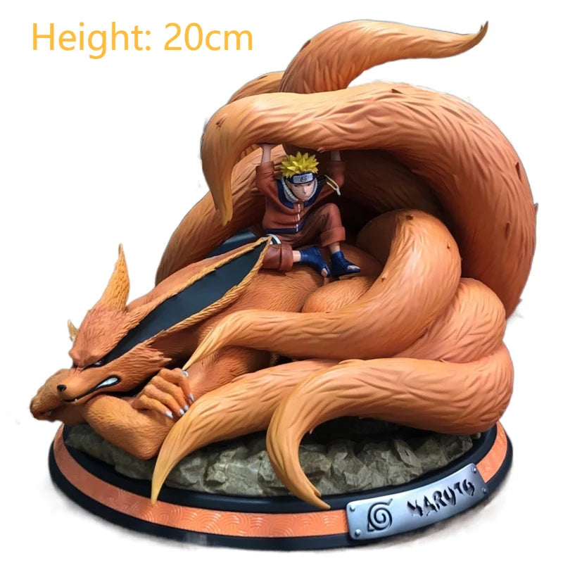 GK Naruto Kurama Chakra Mode Shippuden Anime Figurine Model Action Figure Sasuke Itachi Statue Collection Toy 35cm Kyuubi Figma