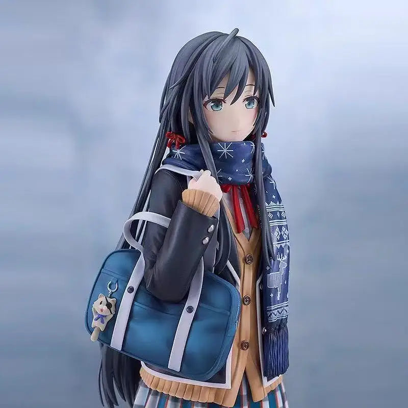 Anime-Figur, Schulform, Schnee, Ani-Com-Modell, Sammlerstück, PVC-Statue, stehend, Schneemädchen, Beau, Teenager, japanische Animation