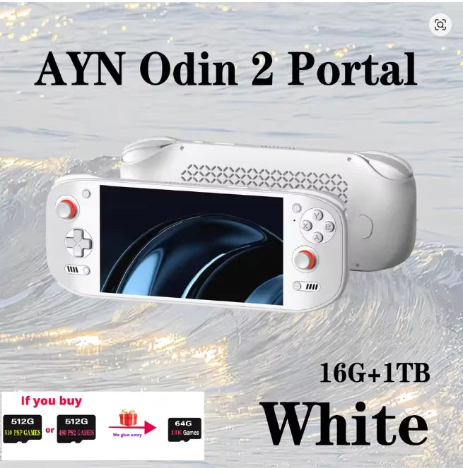 AYN Odin 2 Portal Retro Handheld Game  Video Player Console 7 Inch 120HZ Screen Android 13 Bluetooth  16G+ITB 512G PSP PS2 Gift