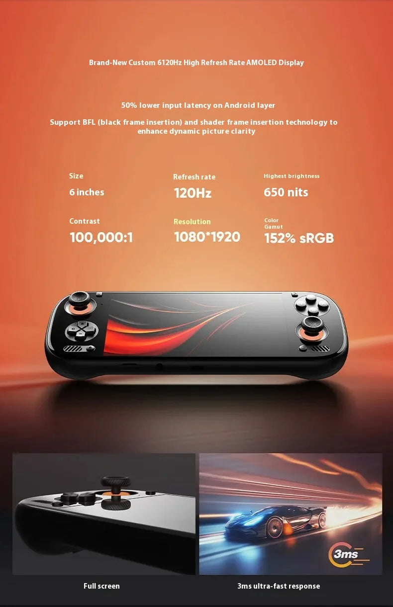 AYN Odin3 Handheld Game Players Qualcomm 8 Elite 6 inches OLED Screen Game Console Hall Joystick 8000mAh Android Gamepad Gift