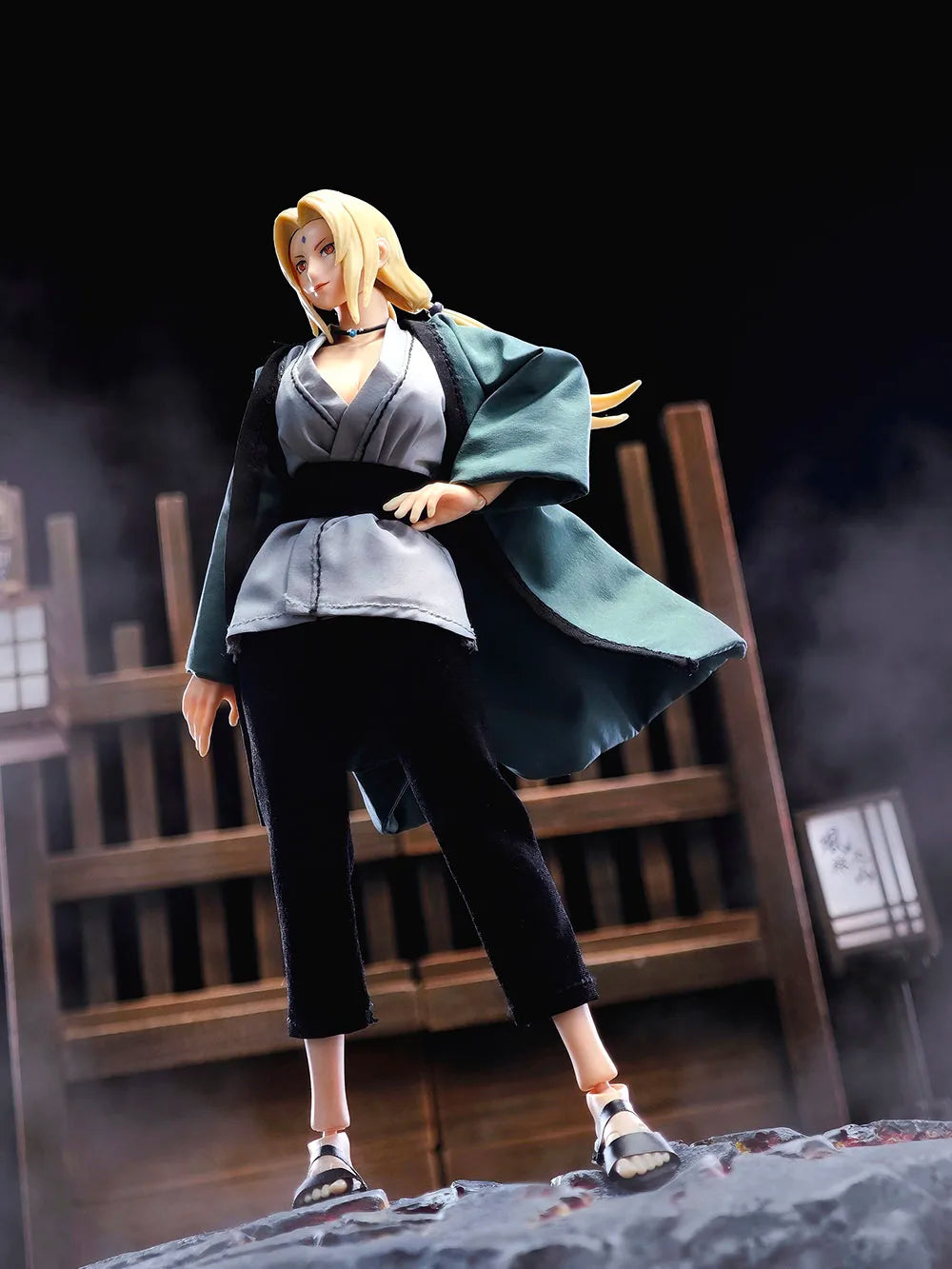 1/12 Мащаб 1:12 Пет поколения Цунаде, платнена роба, жилетка, панталони и обувки, комплект дрехи за 6-инчова екшън фигурка CF модел на тялото