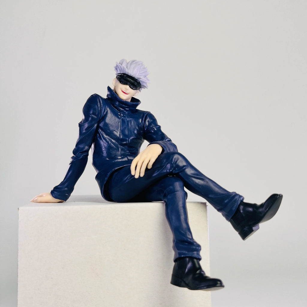 Hot Jujutsu Kaisen Anime Figure Sitting Satoru Gojo Figure Collection Model PVC Action Figures Anime Decoration Toys Gifts