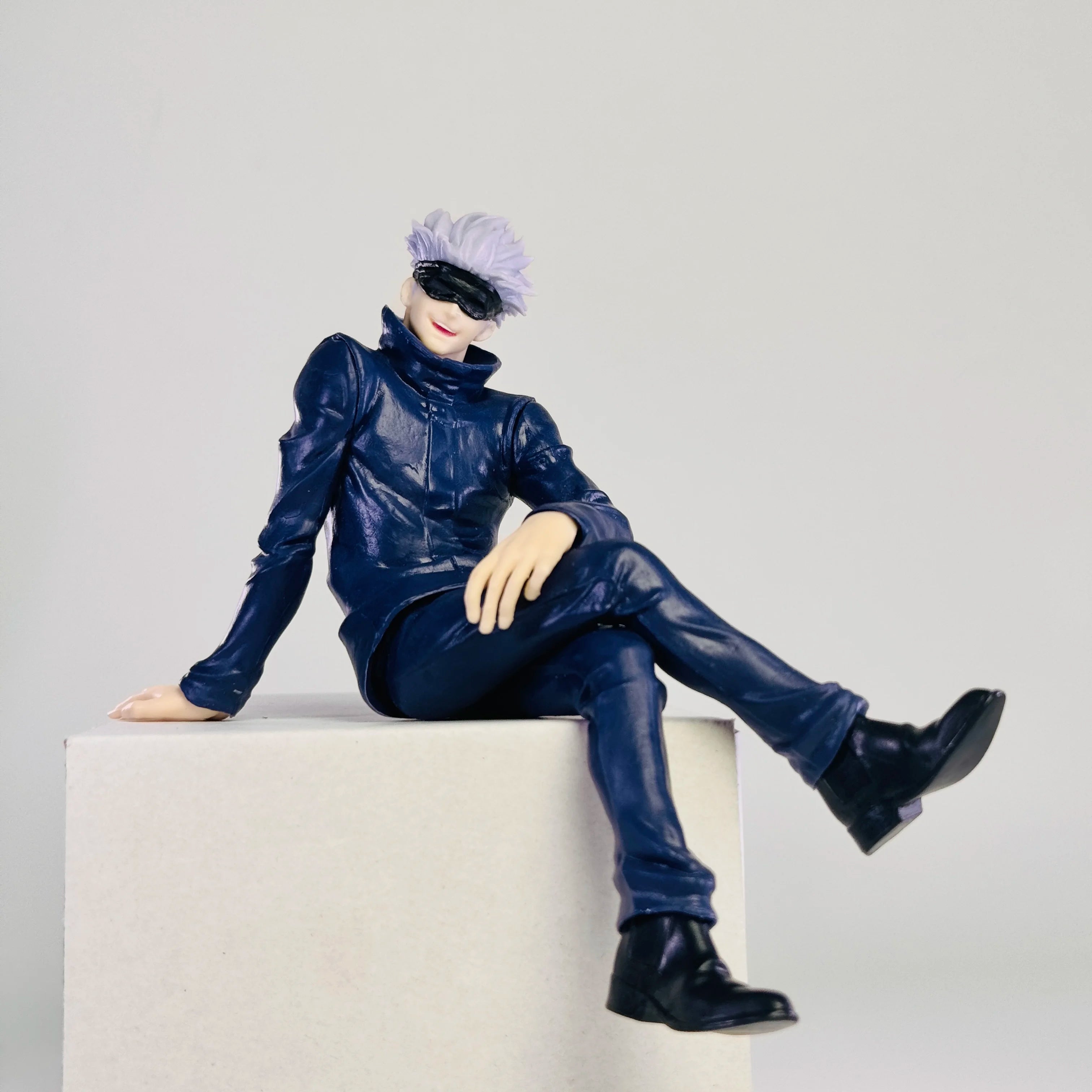 Hot Jujutsu Kaisen Anime Figure Sitting Satoru Gojo Figure Collection Model PVC Action Figures Anime Decoration Toys Gifts
