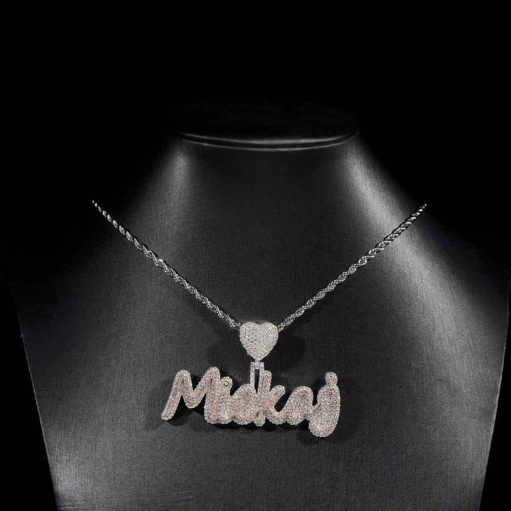 High Quality Thickening Customized letters Love Bail Zircon Pendant Iced Out For Men Women Necklace Hip Hop Jewelry Free Shippin