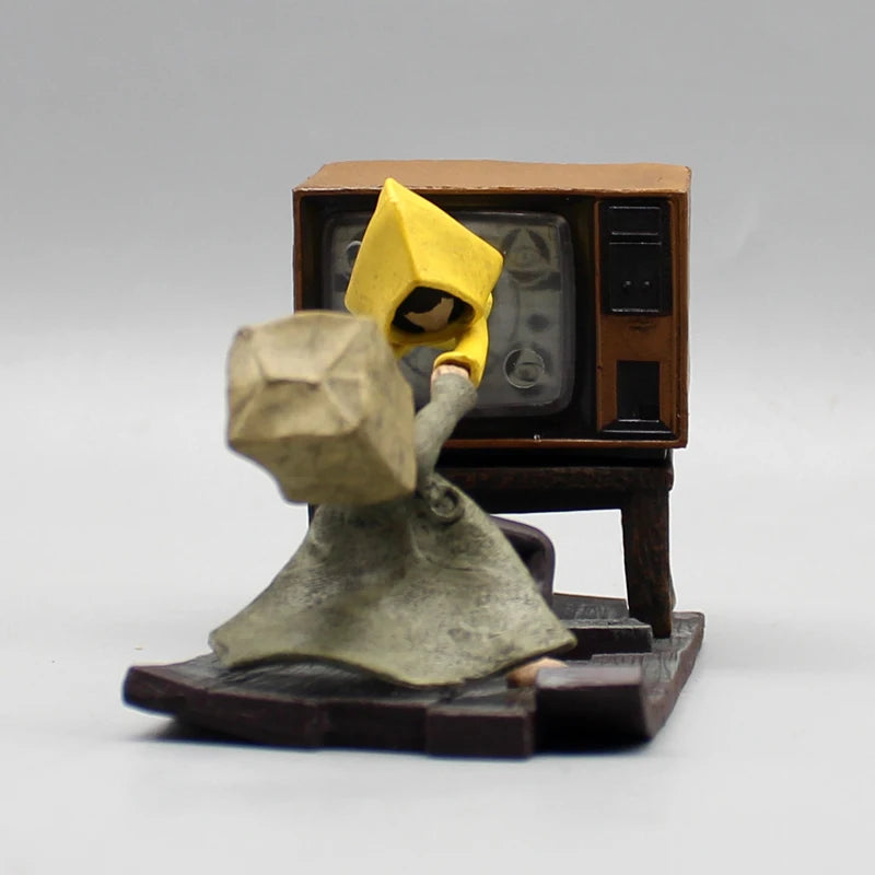 Little Nightmares II Аниме игра Фигурка Mono Six Светещ анимационен герой PVC Модел Настолна колекция Хелоуин Детски играчки Подаръци
