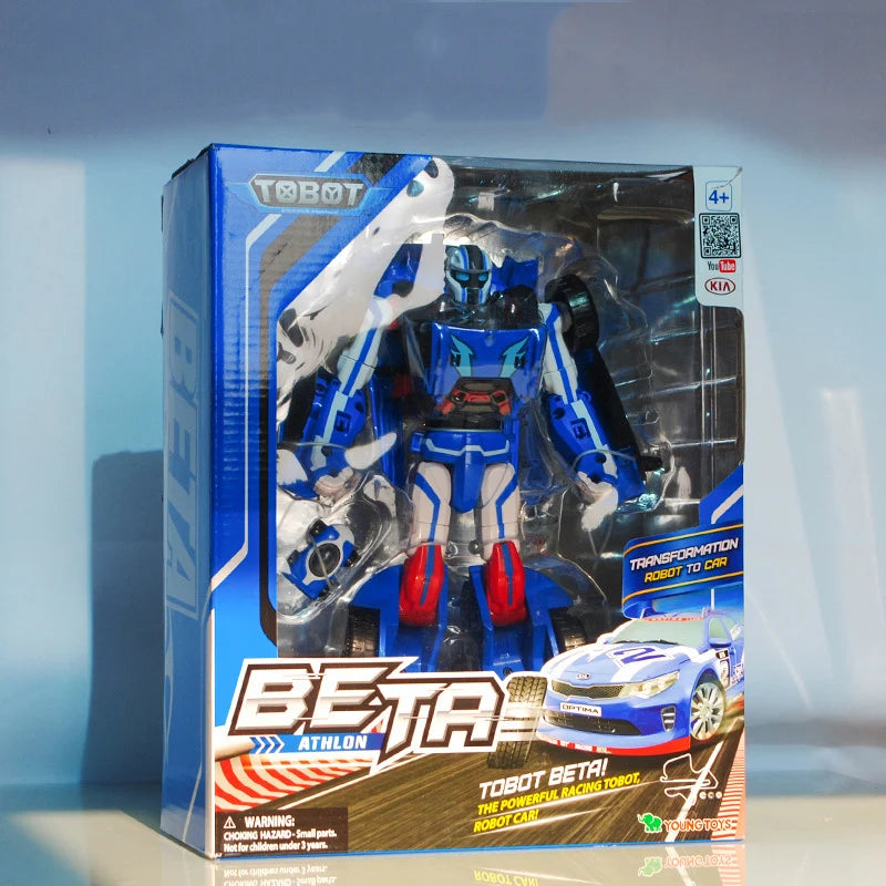 Original Tobot Deformation Robot 6 in 1 Transforming Car ALPHA  Action Figure Korea Anime Cartoon Brothers Warrior MAGMA Toys