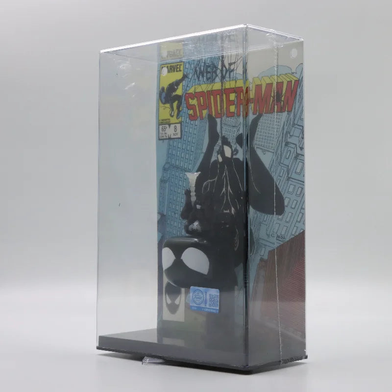 Original Funko Pop Marvel Comics Comic Covers Web of Black Suit Spider-Man Action Figure Model Toys Gift Collect Doll Decor