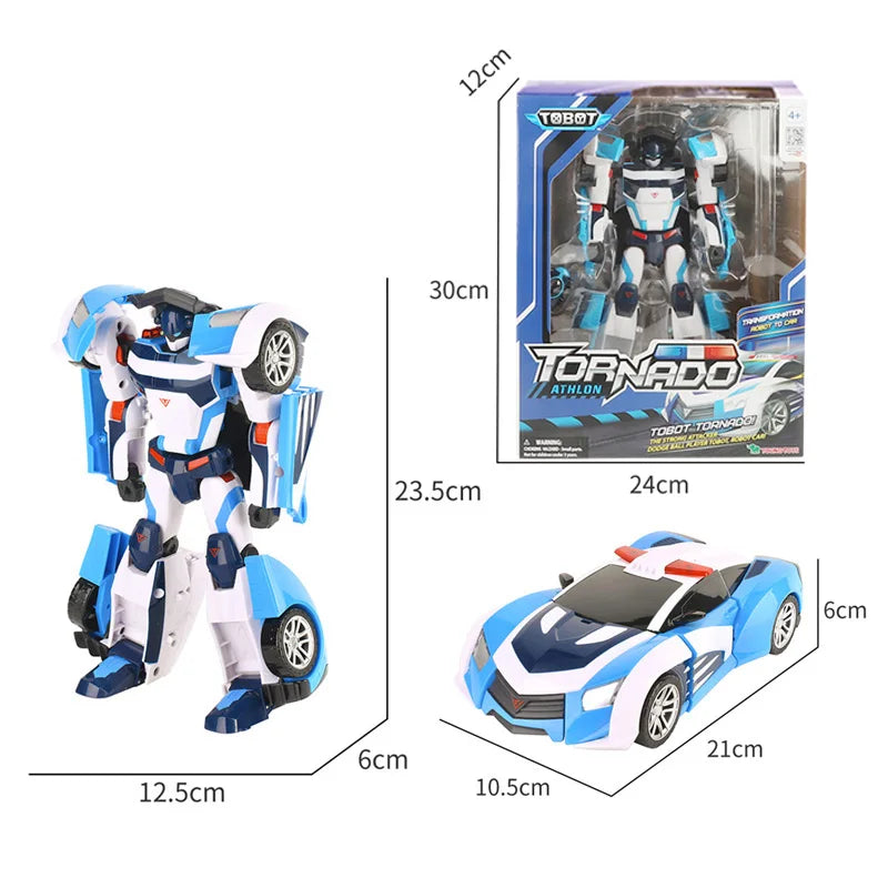 Newest Big ABS Tobot Transformation Robot Toys Korea Cartoon Brothers Anime Tobot Deformation Car Bulldozer Toys for Child Gift