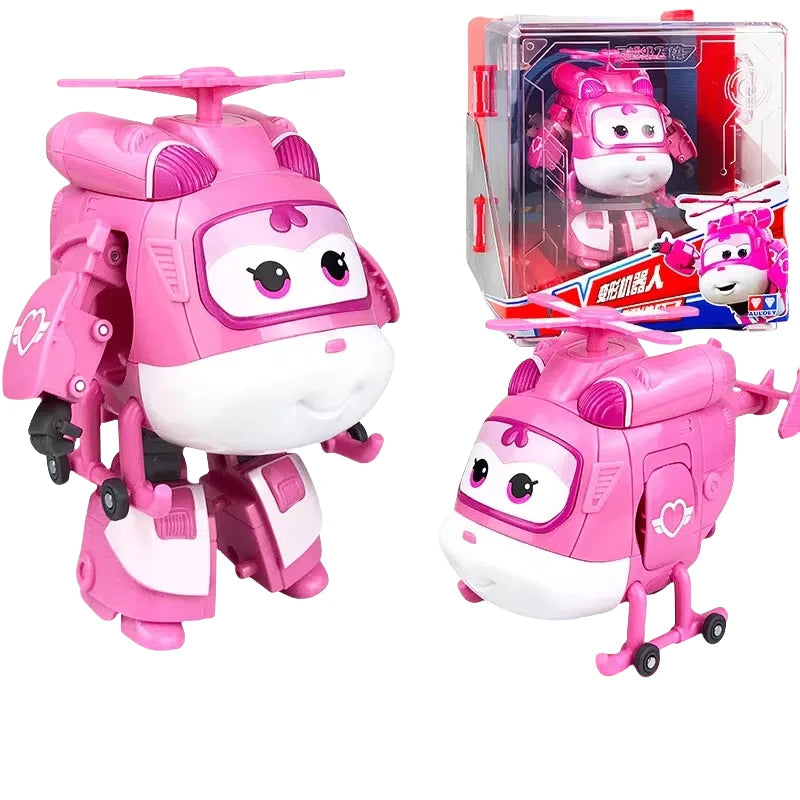 Hot New Super Wings Large Transformation Anime Transformation Flat Robot Action Character Transformation Toy Children'S Gift