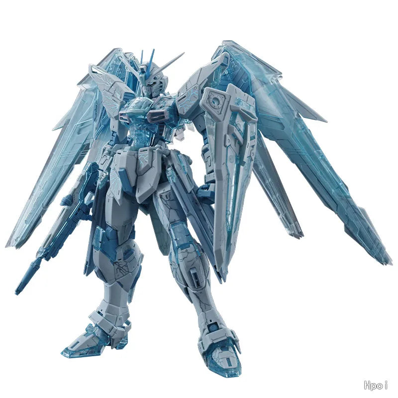 In Stock Genuine Bandai Gundam Model Kit MG 1/100 Freedom Gundam 2.0 Clear Blue Anime Action Figure Collection Assembly Model