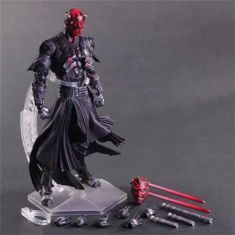28cm PA modified Star Wars Black Knight White Soldier Darth Maul super movable figurine anime model collection ornament gift