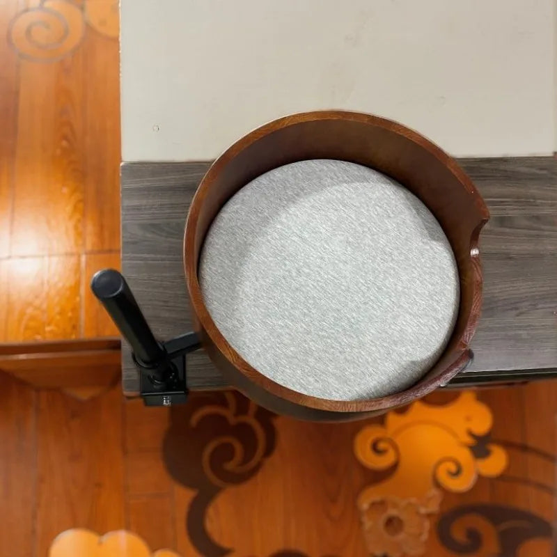 Schwebendes Katzenbett für den Schreibtisch, Katzennest aus Massivholz mit 35 cm Innendurchmesser, platzsparendes Klettergerüst für Haustiere, stilvolle Katzenmöbel