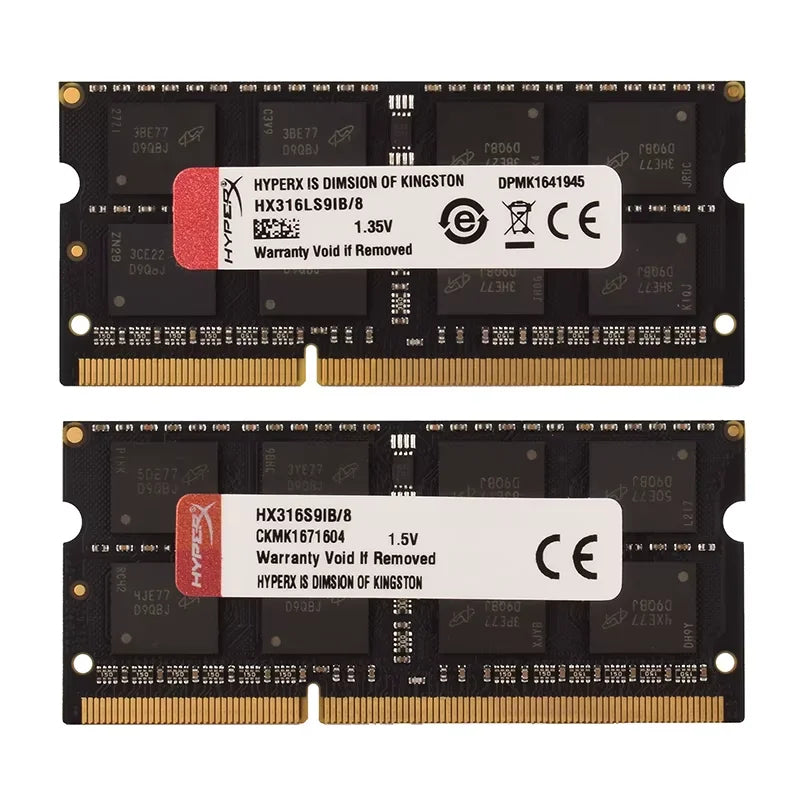 HyperX 1/2pcs Laptop Ram DDR3 DDR3L 8GB 4GB 1333Mhz 1600Mhz 1866Mhz SODIMM PC3-10600 12800 14900 Notebook Ram DDR3 Dual Channel