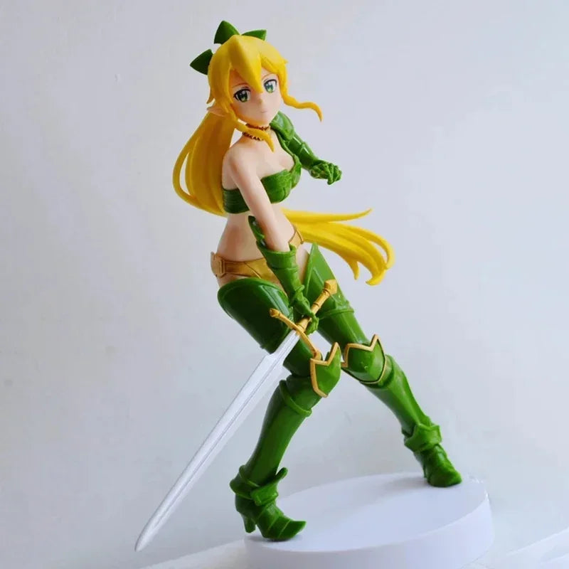 Bandai Banpresto Schwert Art Online Kirigaya Suguha Leafa Niedliche Anime Figur Modell Puppen Kawaii Cartoon Dekor Erwachsene Kinder Spielzeug Geschenke