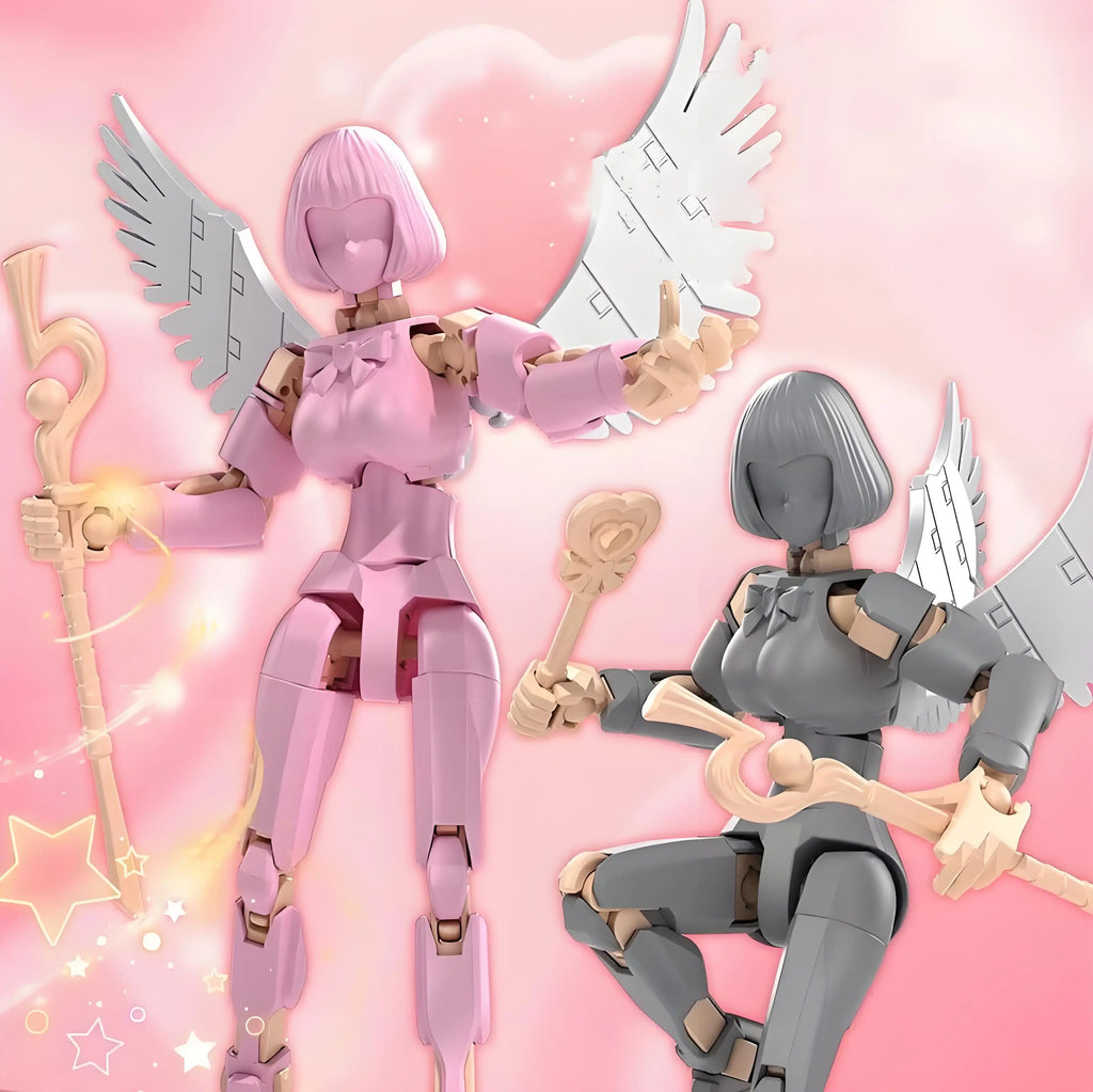 Magical JK Girl Anime Action Figure 3D Printing Multi-Jointed Movable Model Assembled Dummy DIY Robot Desktop Ornament Doll Toy