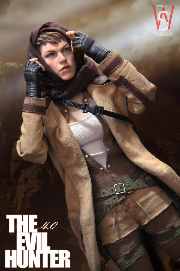Original Swtoys Alice Figur „The Evil Hunter 4.0“ Actionfigur, Maßstab 1:6, Sammlerfigur, PVC-Modell, Spielzeug, Geschenk
