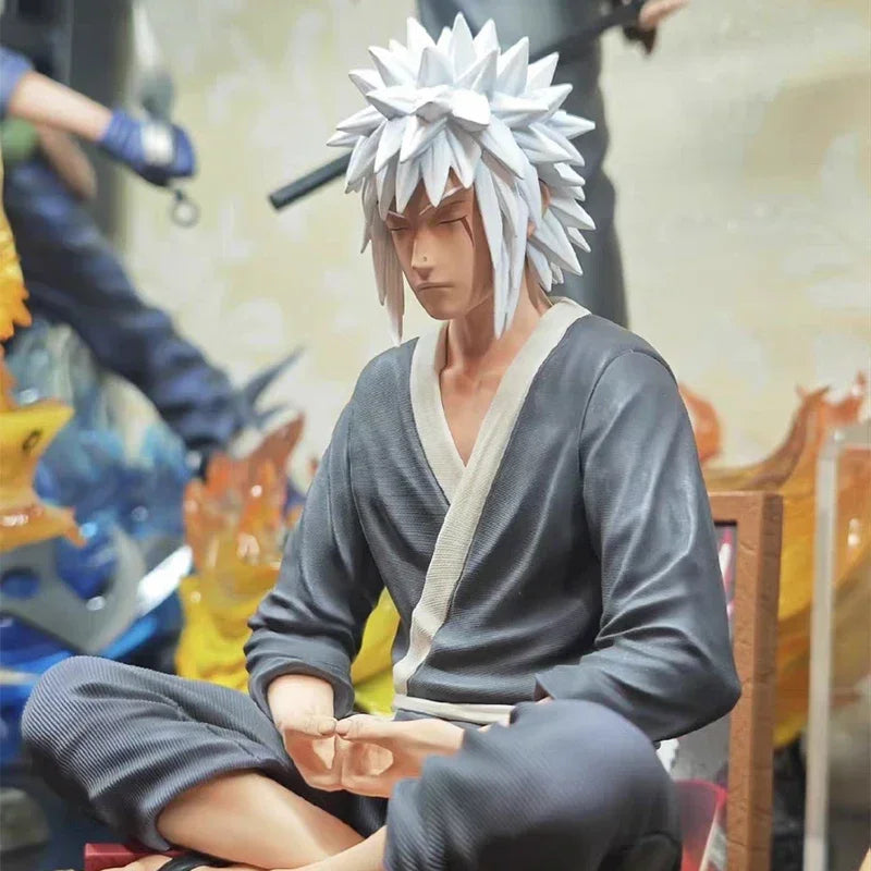 15cm Anime Jiraiya Shippuden Figurine Model GK Naruto Action Figure LF Jiraiya Figures Sitting Statue PVC Collectible Dolls Toys